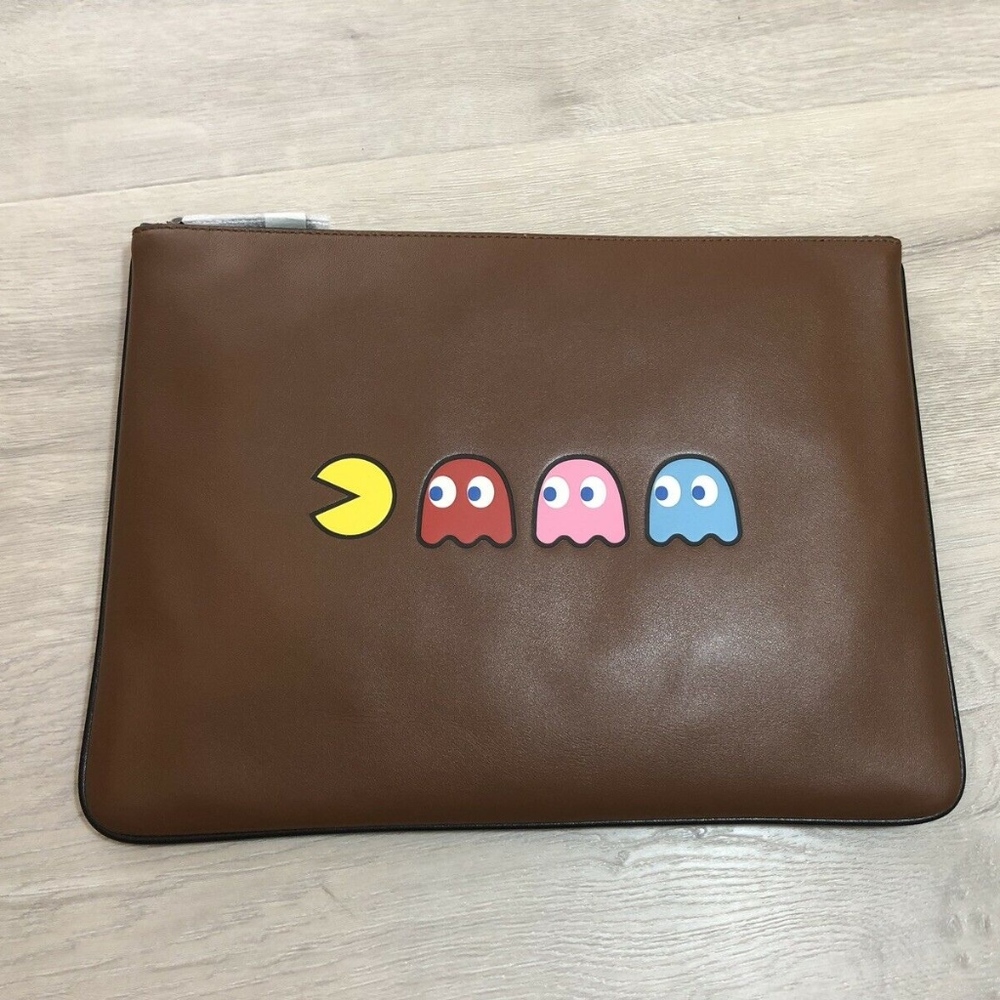 Coach Large Pouch With Pac-Man Motif Saddle - Picture 1 of 8
